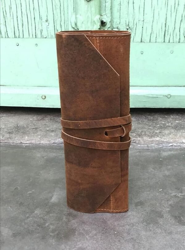 Leather Cooking Knives Holder Knife Cover / Wrap - Brown - Image 4
