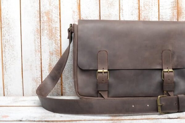 Large size Leather laptop bag, Office bag for men - Image 3