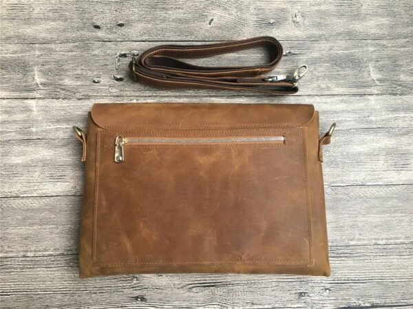 16 Inches vintage leather cross shoulder bag for laptop and other travel accessories - Image 3