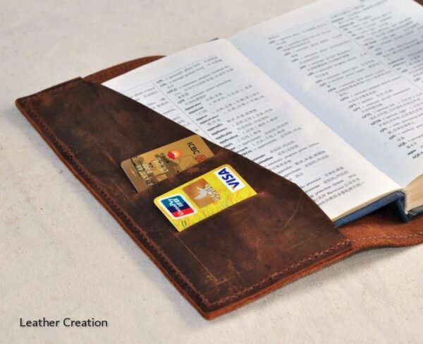 Leather A5 Book cover,Unique office supplies Book slipcover - Image 3