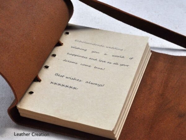 A5 Refillable Leather Journal Leather Notebook case - Image 4
