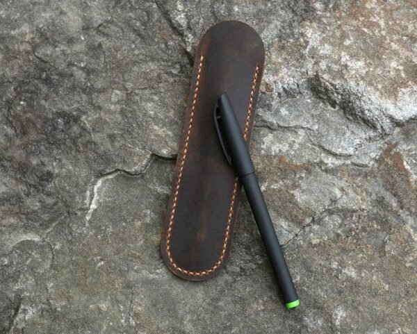 Vintage single leather pen holder /Pen pouch - Image 2
