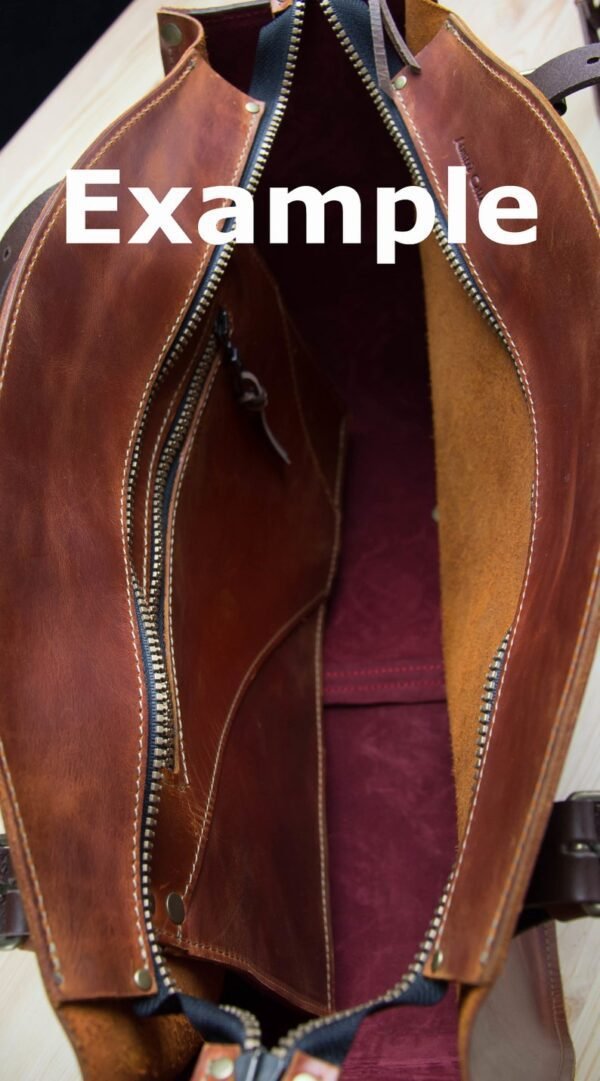 Original leather women TOTE bag unique handmade office and everyday bag stylish handbag zippered purse camel color bag - Image 3