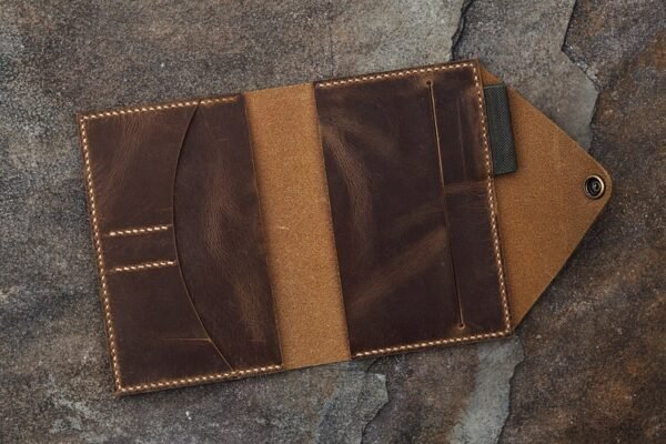 A6 Leather notebook Case Travel organizer for men and women - Image 2