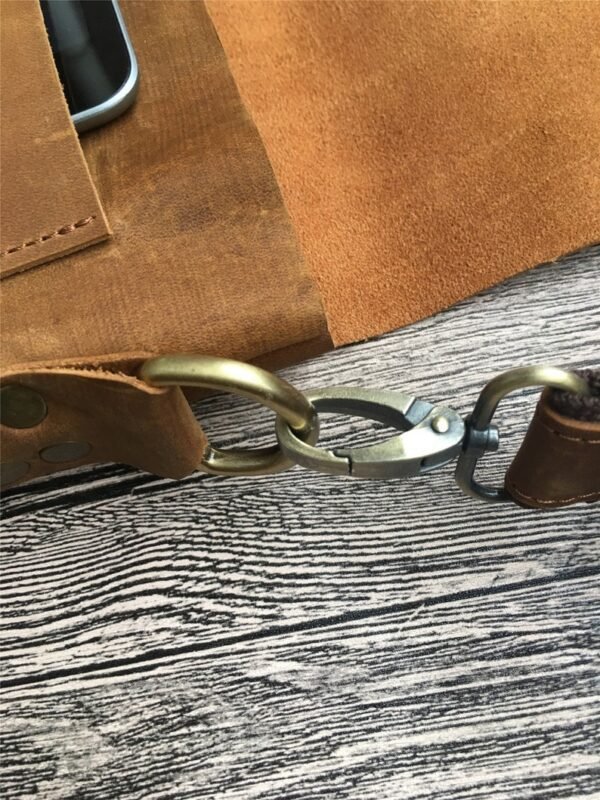 16 Inches vintage leather cross shoulder bag for laptop and other travel accessories - Image 6