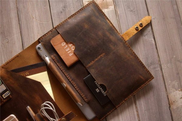 Customize Leather Macbook Case, Macbook Air Sleeve, 15 Macbook Pro Cover, 13 inch Laptop Case, Custom Laptop Sleeve Folio Bag - Image 4