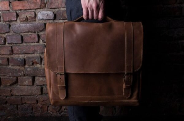 Leather laptop bag /Messenger bag for men - Image 3