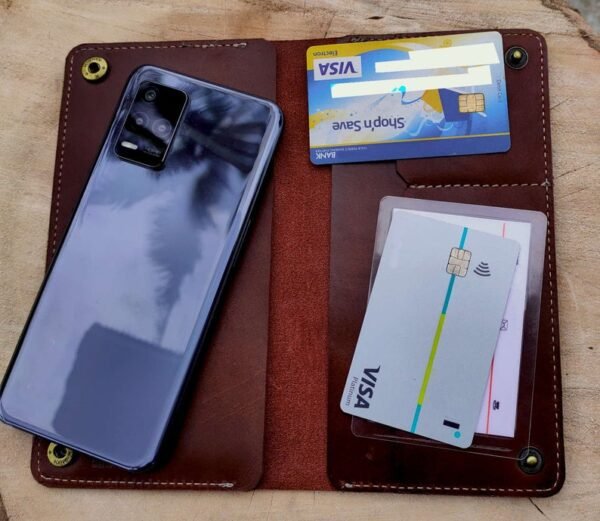 Leather long wallet / Mobile Holder