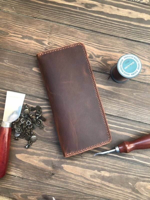 High quality leather long wallet - Image 2