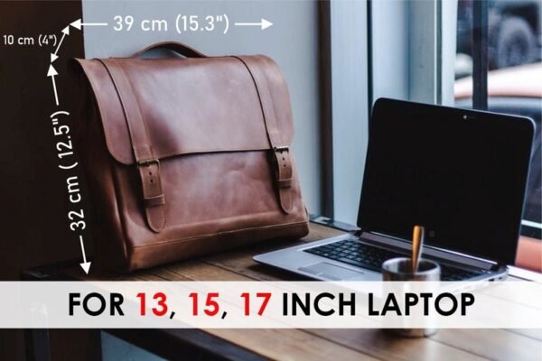 Leather laptop bag /Messenger bag for men