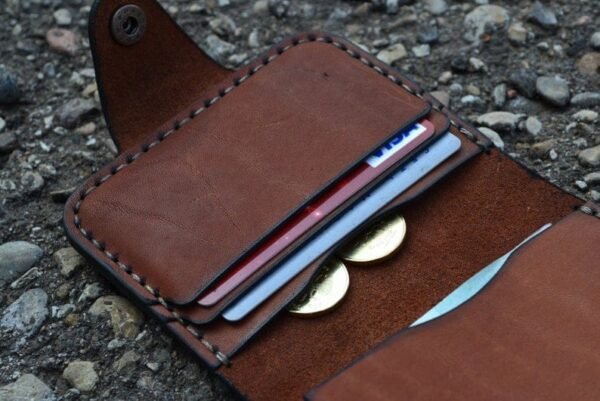 Card Holder - Minimalist Leather Wallet For Men And Women - Brown - Image 2