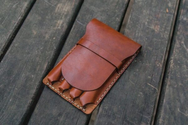 Leather Creation - 4 Fountain Pen Case - Pen Holder - Brown - Image 2