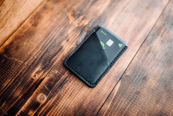 Black Leather Card Holder,Minimal card holder, Leather Card Wallet, Slim card wallet, Card Case