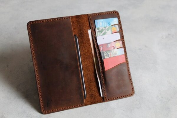 Unisex leather Long Wallet, Iphone X Wallet Case, Iphone Wallet Case, Gift For Him/Her