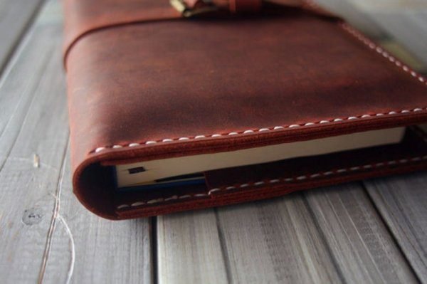 Leather iPad mini 5 case /notebook holder travel organizer - Image 3
