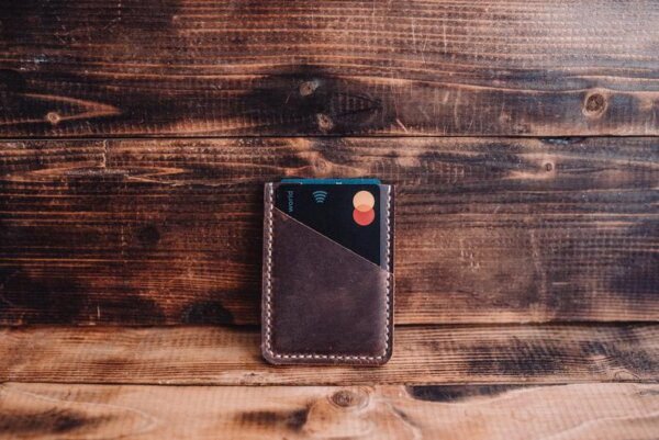 Brown Leather Card Holder,Minimal card holder, Leather Card Wallet, Slim card wallet, Card Case - Image 2