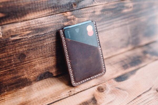 Brown Leather Card Holder,Minimal card holder, Leather Card Wallet, Slim card wallet, Card Case