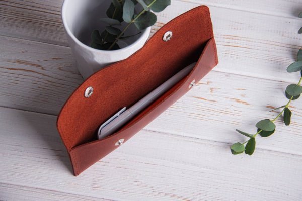 Pen Case Pencil Holder Office Gift Leather Pen Sleeve - Image 2