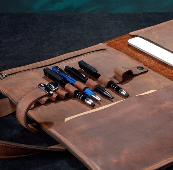 16 inches leather Portfolio /leather laptop sleeve, Laptop case, bag for men - Image 3