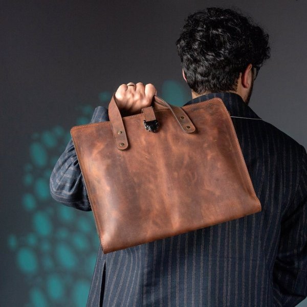 16 inches leather Portfolio /leather laptop sleeve, Laptop case, bag for men