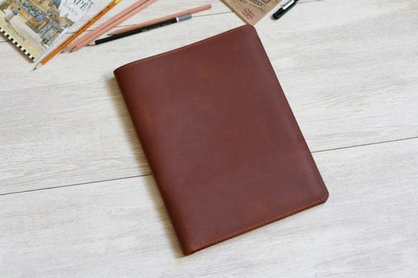 Leather Creation Leather A4 paper case, Leather File case leather A4 documents organizer - Image 4