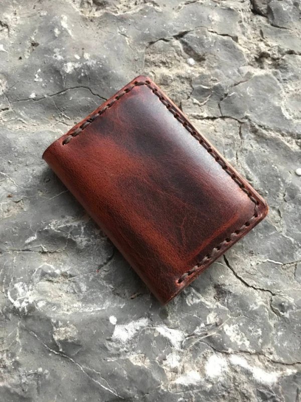 Minimalist leather bi-fold Wallet for men, Leather card holder - Image 2
