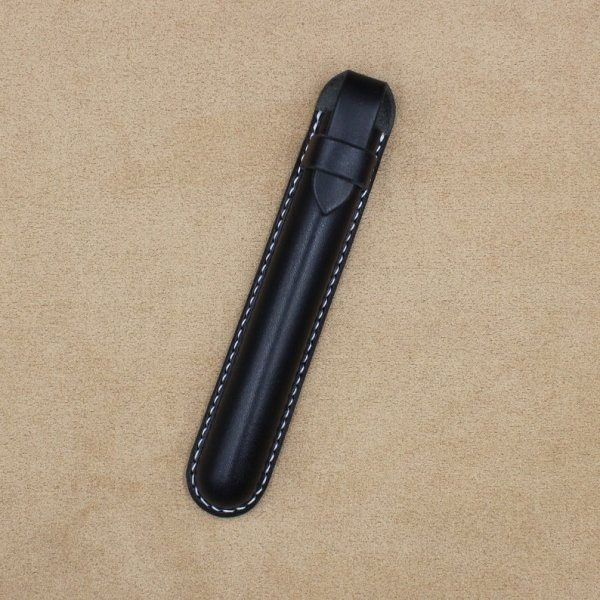 Stylish Leather Pen Case,genuine leather pen holder,leather fountain pen case - Image 2