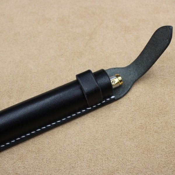 Stylish Leather Pen Case,genuine leather pen holder,leather fountain pen case - Image 3