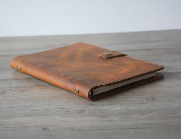 Leather A4 Refillable Planner paper Binder, Refillable, travelers Journal, sketchbook, Distressed Brown Leather