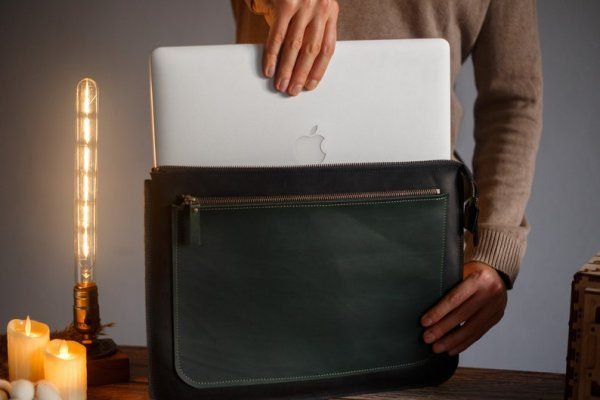 Customize Leather laptop sleeve / MacBook case Leather laptop bag - Image 2