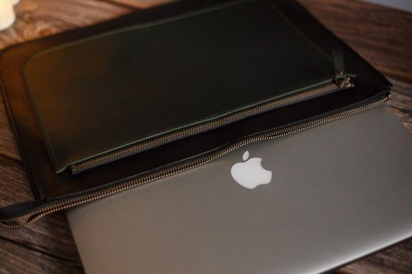 Customize Leather laptop sleeve / MacBook case Leather laptop bag - Image 6
