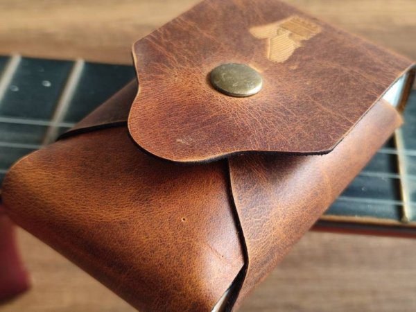 Leather Cigarette Case Tan - High-Quality Handmade Cigarette Holder for 20 Cigarette pack holder - Image 2