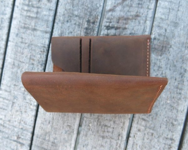 Wallet, Leather Wallet for men Wallet, Antiqued Leather Wallet, Minimalist Leather Wallet, Bifold Leather Wallet, Aged Leather Wallet - Image 4