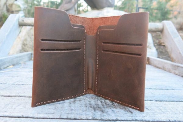 Wallet, Leather Wallet for men Wallet, Antiqued Leather Wallet, Minimalist Leather Wallet, Bifold Leather Wallet, Aged Leather Wallet - Image 2