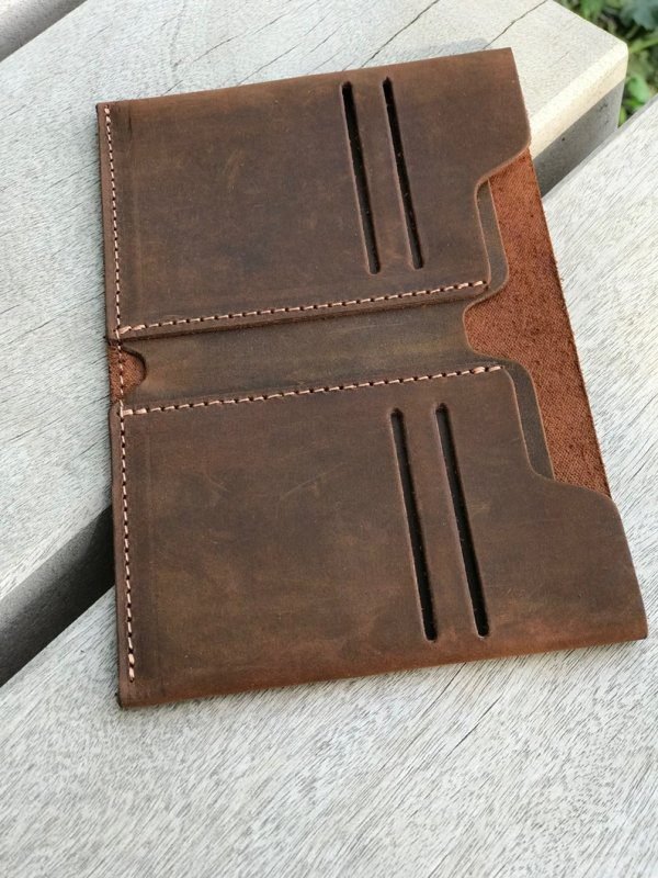 Wallet, Leather Wallet for men Wallet, Antiqued Leather Wallet, Minimalist Leather Wallet, Bifold Leather Wallet, Aged Leather Wallet - Image 5