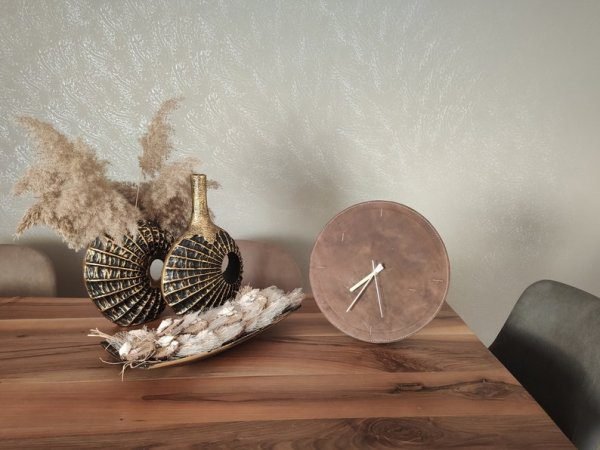 Vintage Leather wall clock home /office wall decor - Image 7