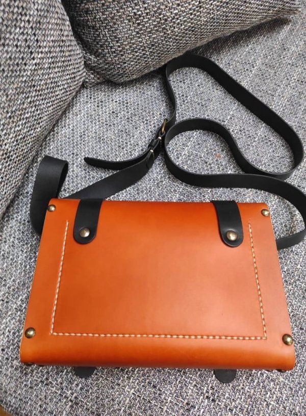 Wood Leather Crossbody bag, Leather purse, Leather bag, Wooden shoulder bag for women - Image 7