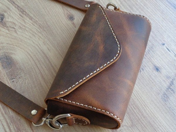 Leather Crossbody bag Woman Bag Minimalist Leather Bag for women - Image 3