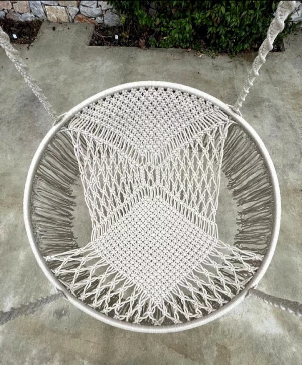 Handmade Swing Chair, Swing Chair,Hand Knitted  Swing Chair, - Image 4