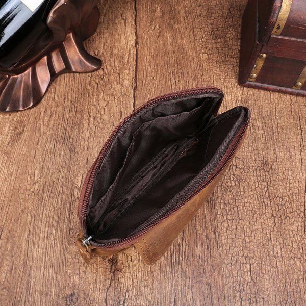 Fashion Bum Bag Waist Pack Men Women Leather Waist bag Belt bag Pack On Belt Pouch Genuine Leather Outdoor Phone Pouch Cigarette Tissue case - Image 5