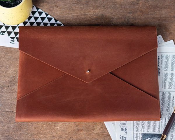 Customize leather laptop ipad sleeve, leather MacBook case , leather documents holder , Laptop protective case - Image 3