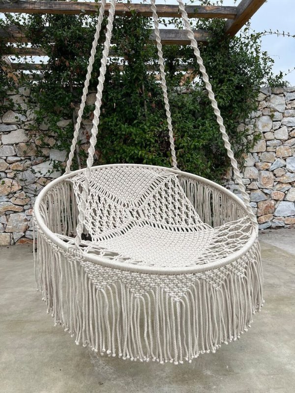 Handmade Swing Chair, Swing Chair,Hand Knitted  Swing Chair, - Image 3