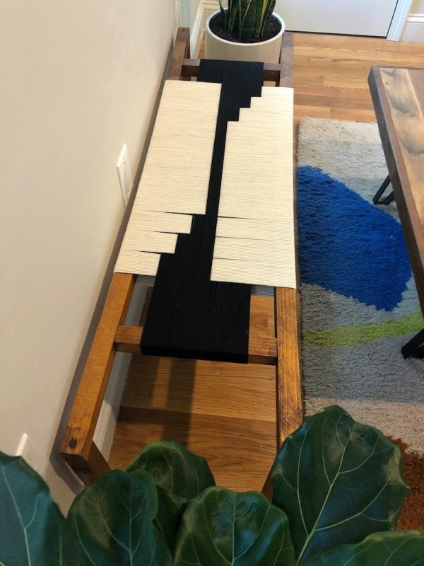 Hand Woven Bench •Stylish Bench Mid Century Woven Bench • Modern Entryway Bench • End Bench • Charpoy Bench, Hand Woven Bench - Image 2