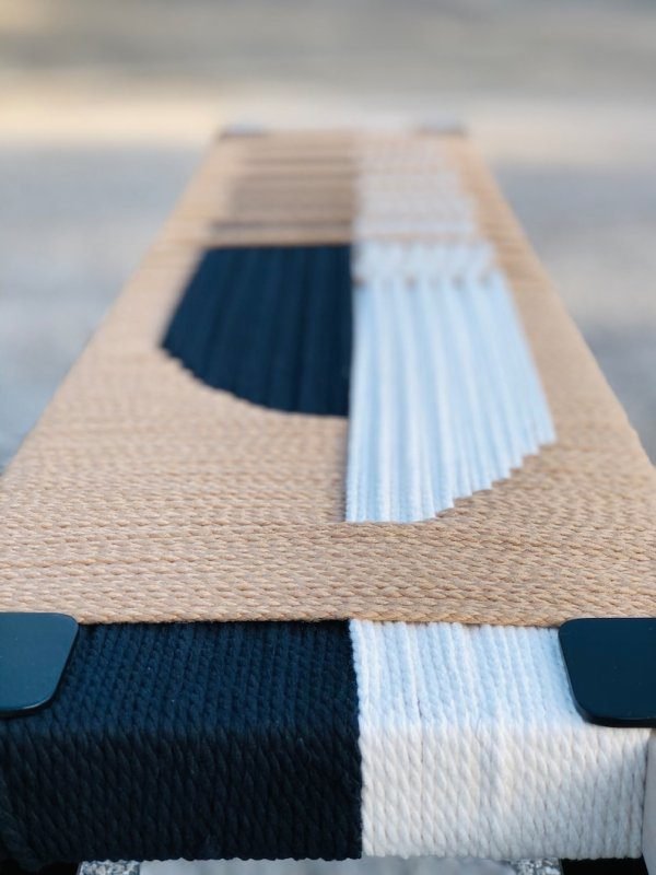 Mid Century Modern Style Bench • Modern Entryway Bench - Image 2