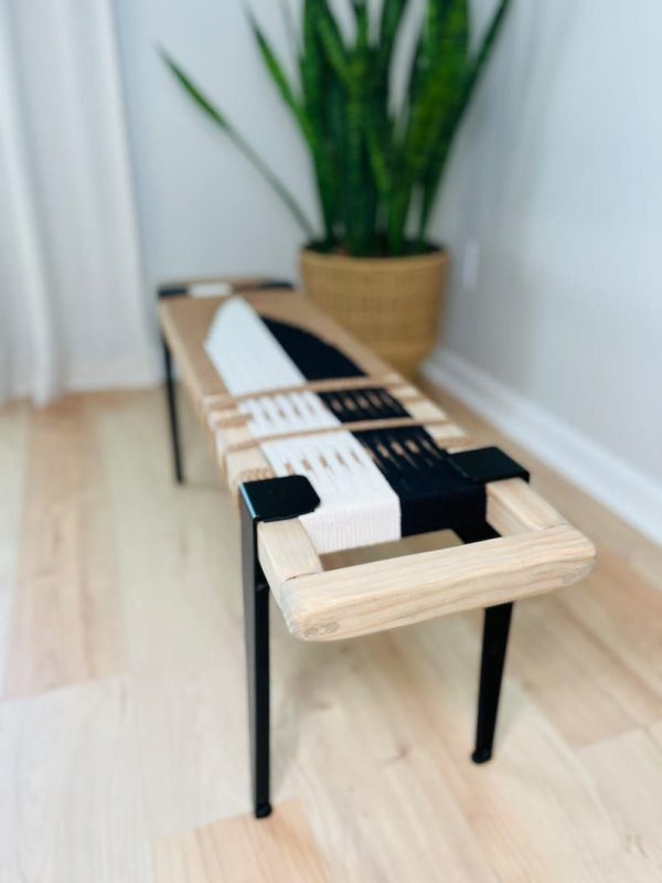 Mid Century Modern Style Bench • Modern Entryway Bench