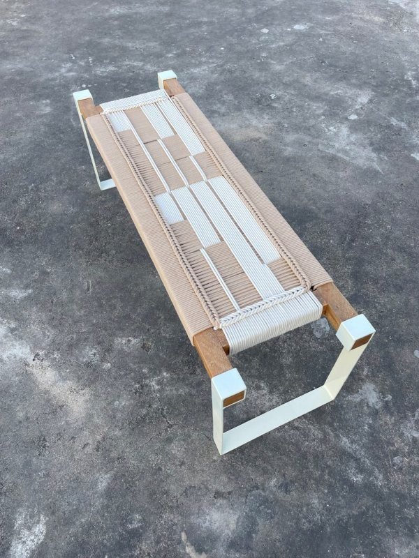 Hand Woven Table •Stylish Woven Bench •Unique Table, Modern Entryway Bench • Console Table • Metal Bench • Charpoy Bench, Hand Woven Bench