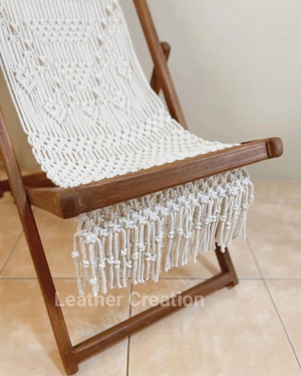 Outdoor/indoor Chair, Handmade Macrame Folding Chair, Comfey Chair,Relaxing Chair - Image 4