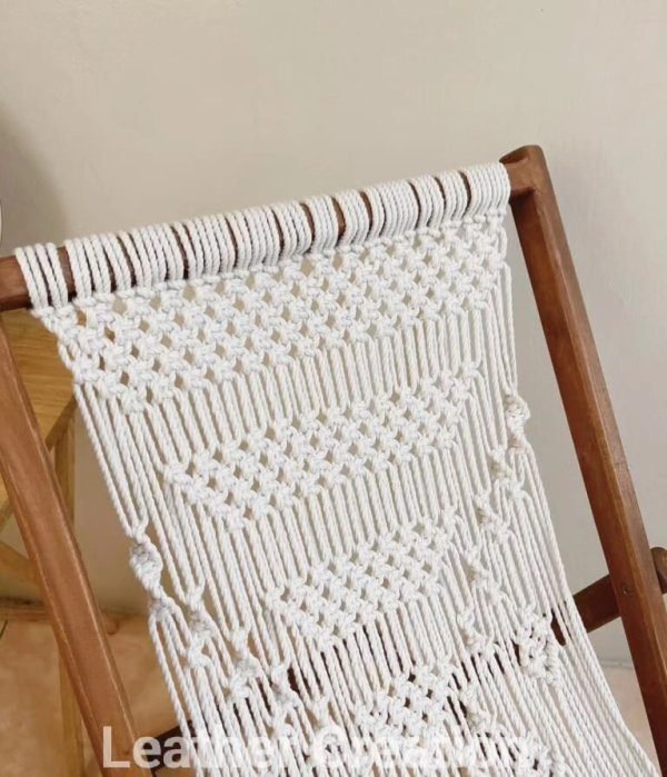 Outdoor/indoor Chair, Handmade Macrame Folding Chair, Comfey Chair,Relaxing Chair - Image 6