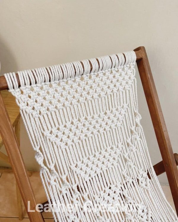 Outdoor/indoor Chair, Handmade Macrame Folding Chair, Comfey Chair,Relaxing Chair - Image 3