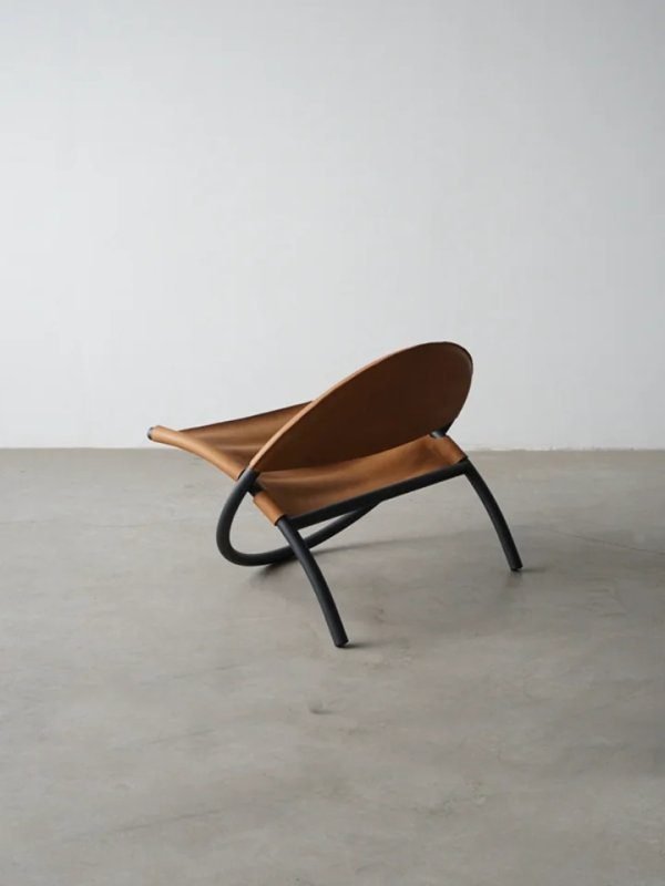 Directors Chair, Leather Chair, Round Metal Chair wrapped in thick Buffalo Leather, Work Chair,  - Image 4
